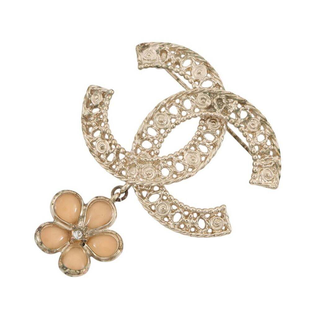 Chanel Brooch Coco Mark Flower Metal A18 C CHANEL BROACH